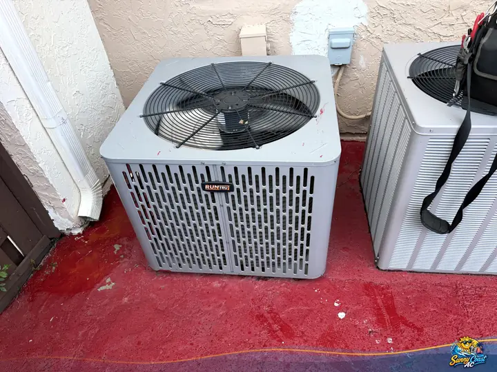 New condenser by Sunny Coast AC in South Florida