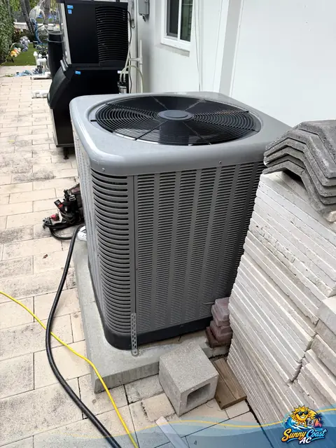 New condenser by Sunny Coast AC in South Florida