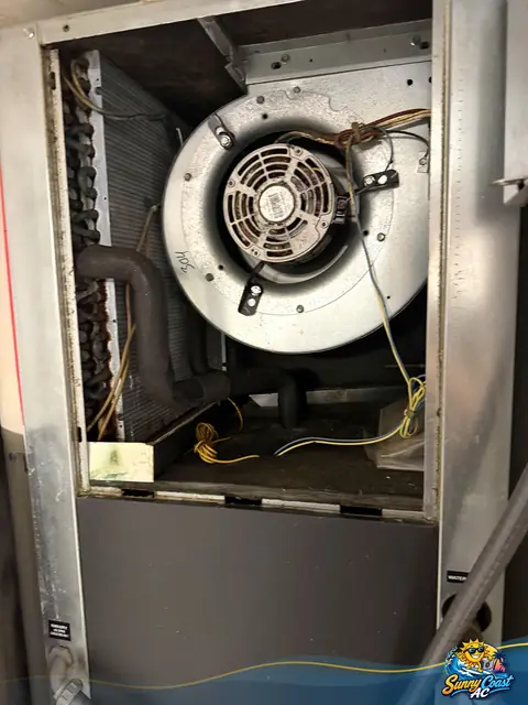 Blower motor inspection by Sunny Coast AC in South Florida