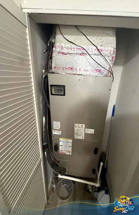 New air handler, new duct wrap by Sunny Coast AC in South Florida