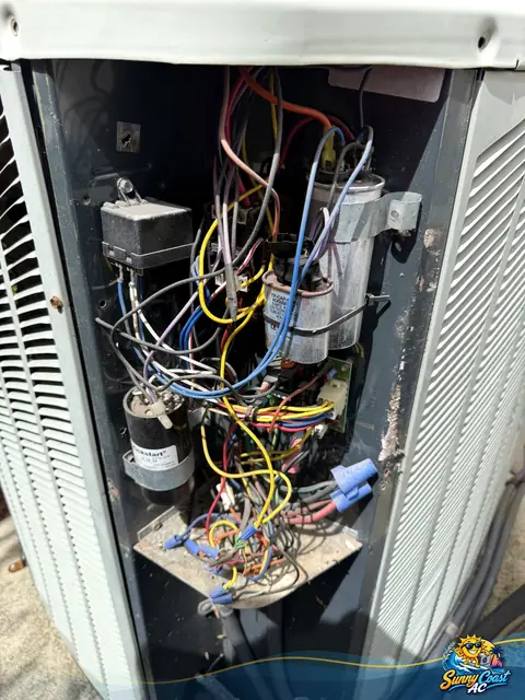 Condenser electrical check by Sunny Coast AC in South Florida