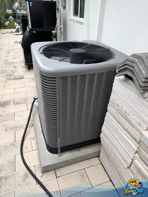 New outdoor condenser installed by Sunny Coast AC