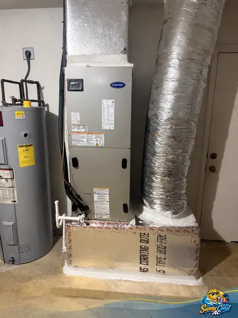 New air handler and duct work installed by Sunny Coast AC